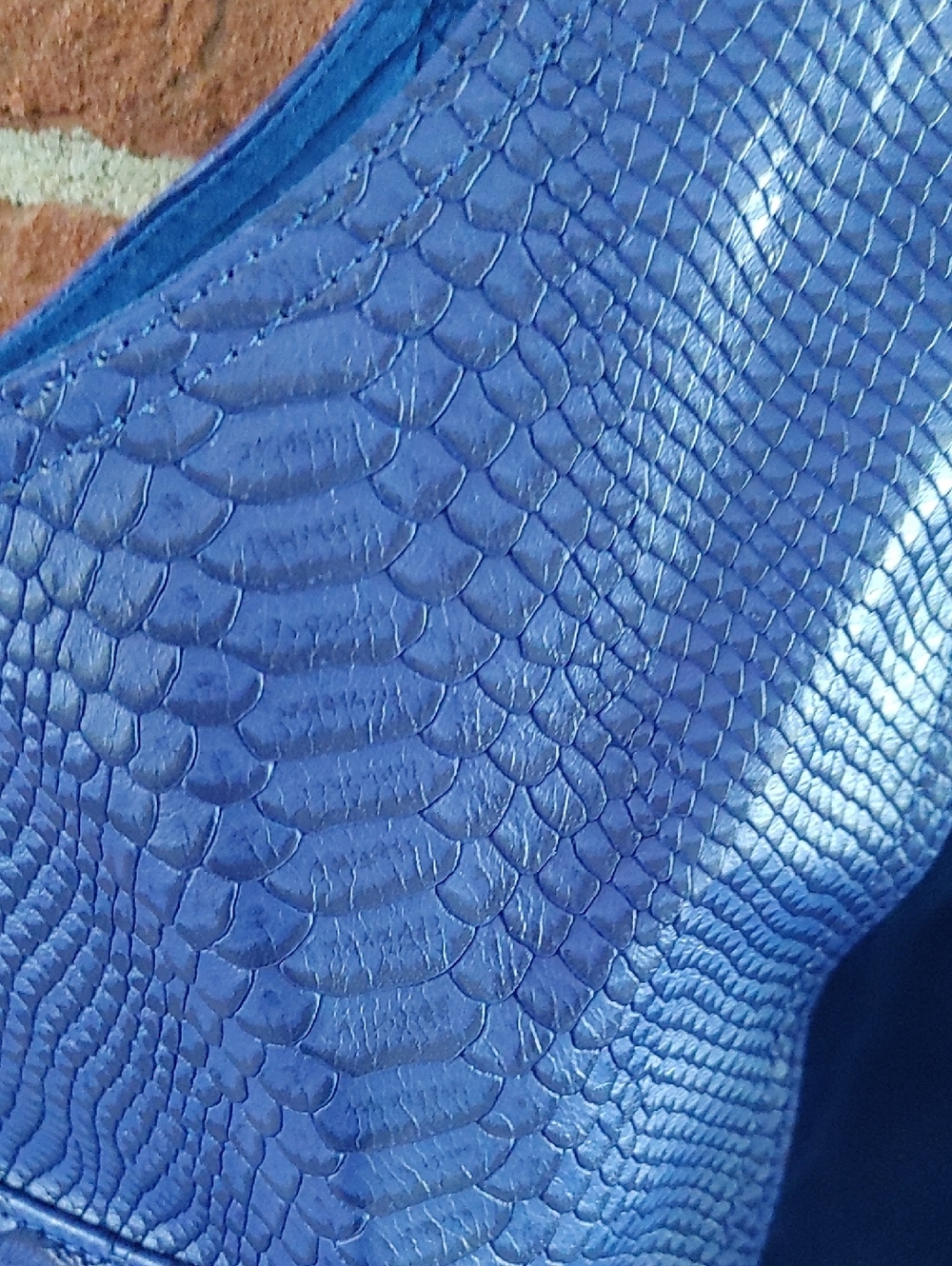Tote & Carry Royal Blue Embossed Vegan Leather Tactical Vest Size L (1264) - Picture 3 of 16